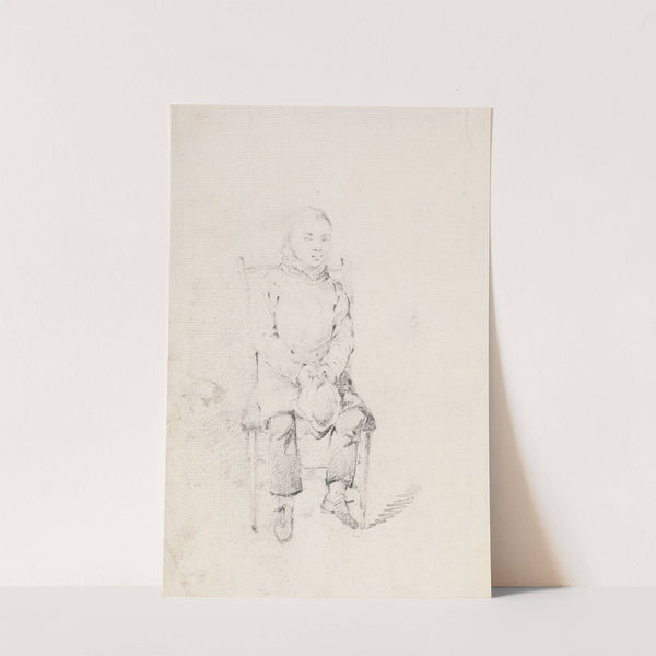 Boy Sitting Holding a Cap by Henry Thomas Alken