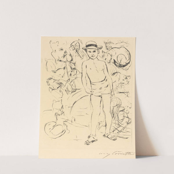 Boy Wearing Bathing-Trunks and Straw Hat (Knabe mit Badehose und Strohhut) (1915) by Lovis Corinth