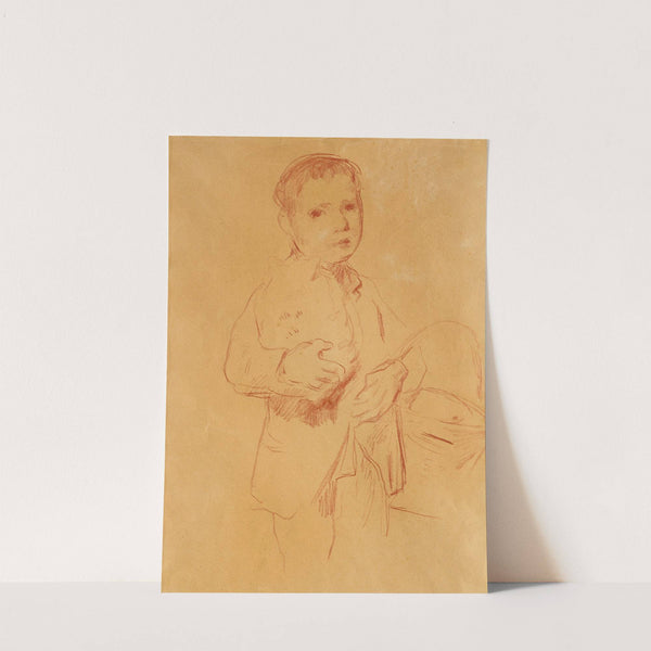 Boy with a basket by Albert Anker