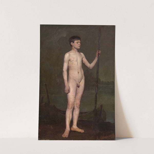 Boy with an oar by Alexander Nikanorovich Novoskoltsev