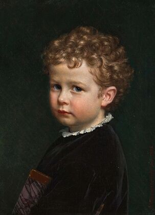 Boy with curly hair