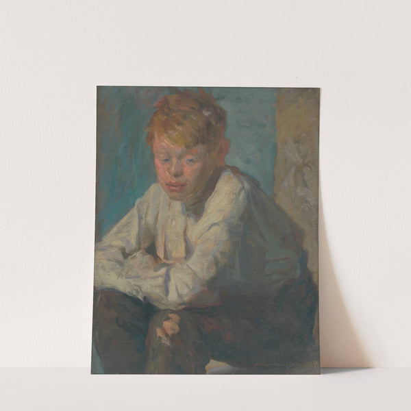 Boy with red hair by Elemír Halász-Hradil