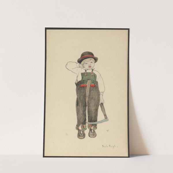 Boy with sickle by Lisbeth Bergh