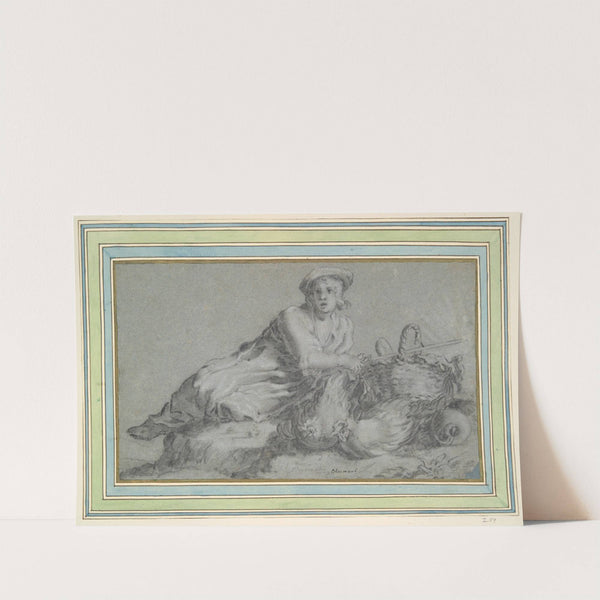 Boy with Two Hens and a Basket by After Abraham Bloemaert