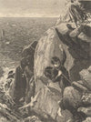 Boys Collecting Eggs on Cliff Face