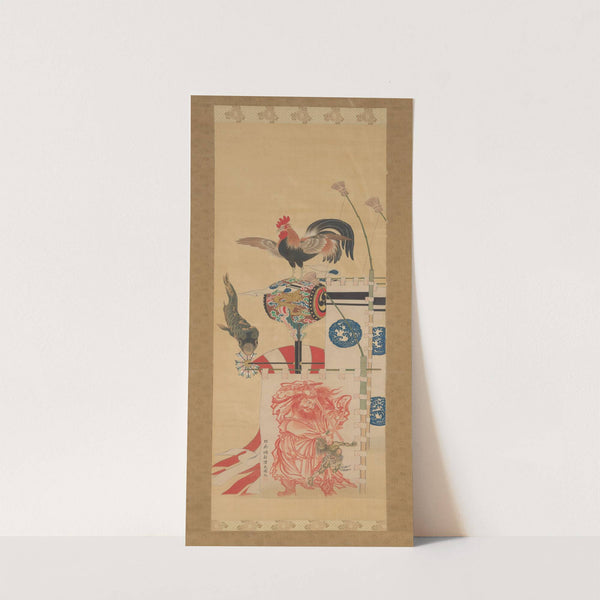 Boy’s Day Carp Streamer and Shōki Banner (before 1870) by Kawanabe Kyōsai