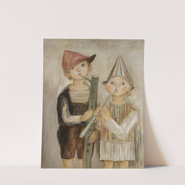 Boys with rural pipes by Tadeusz Makowski