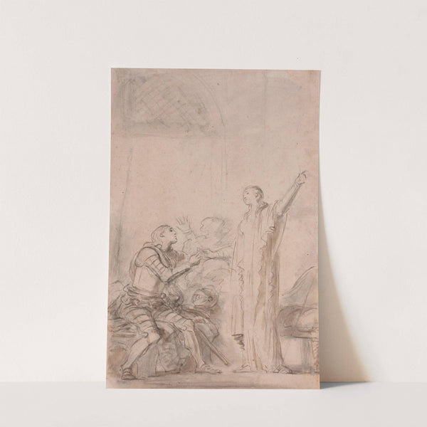 Bradamante remet l'anneau magique à Mélisse by Jean-Honoré Fragonard