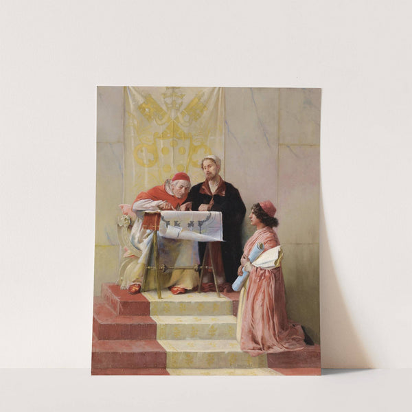 Bramante présentant les plans de Saint-Pierre du Vatican au Pape by Edwin Howland Blashfield