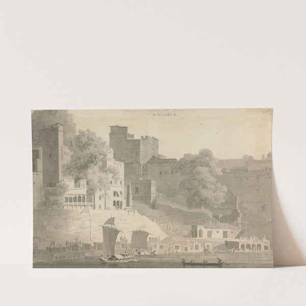 Bramha and Nursingdara Ghat, Varanasi (between 1788 and 1789) by William Daniell