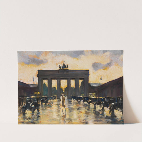 Brandenburger Tor vom Pariser Platz aus gesehen (1928) by Lesser Ury
