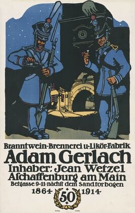 Branntwein-Brennerei und Likörfabrik Adam Gerlach Aschaffenburg am Main (1914)