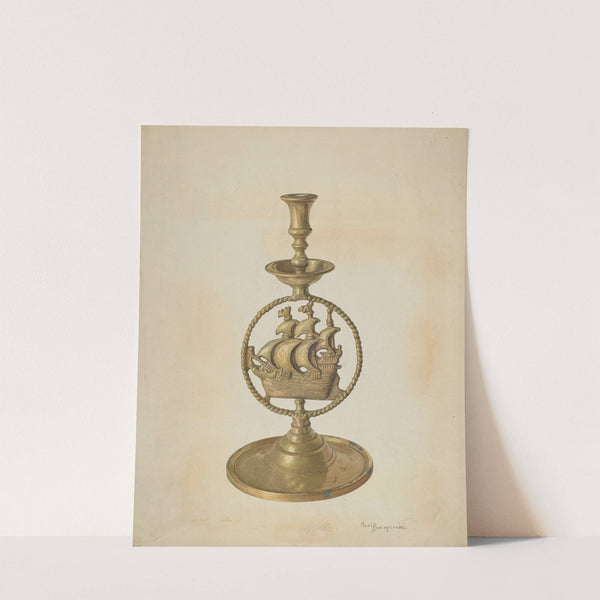 Brass Candlestick by Carl Buergerniss