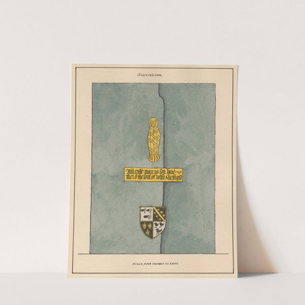 Brass Plate for John Skevington from Hornsey Church by Daniel Lysons