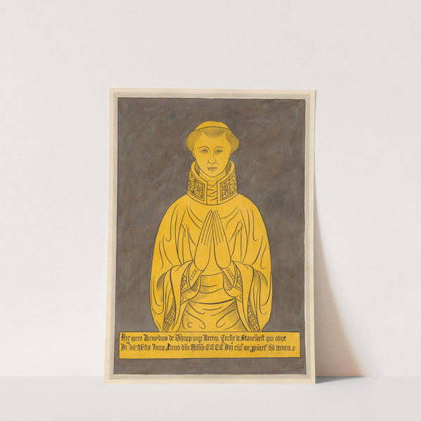 Brass Plate for Richard de Thorp, from Stanwell Church by Daniel Lysons