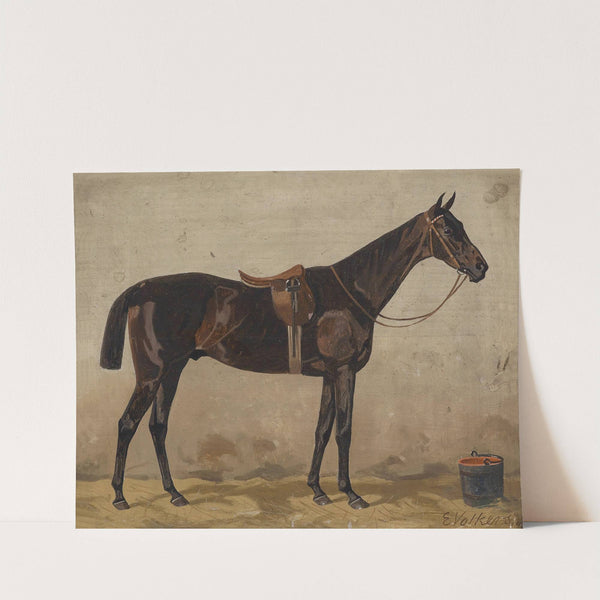 Brauner im Stall (1900) by Emil Volkers