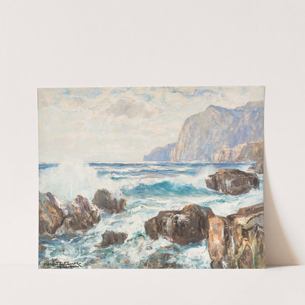 Breakers on a rocky coast by Albert Wenk