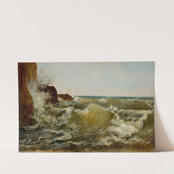Breaking waves on the coast near Sorrento by Heinrich Reinhold