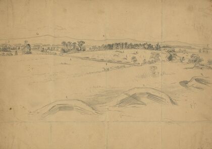 Breastworks near Williamsport, Md., thrown up by Gen. Lee’s army, on its retreat toward the Potomac