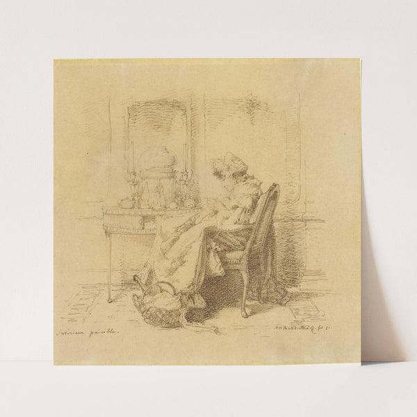 Breiende oude dame (1871) by Alexander Hugo Bakker Korff