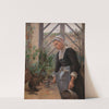 Breton Girl Looking After Plants In The Hothouse by Anna Petersen