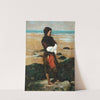 Breton woman on the beach by Virginie Demont-Breton