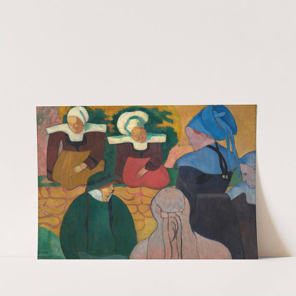 Breton Women At A Wall (1892) by Emile Bernard