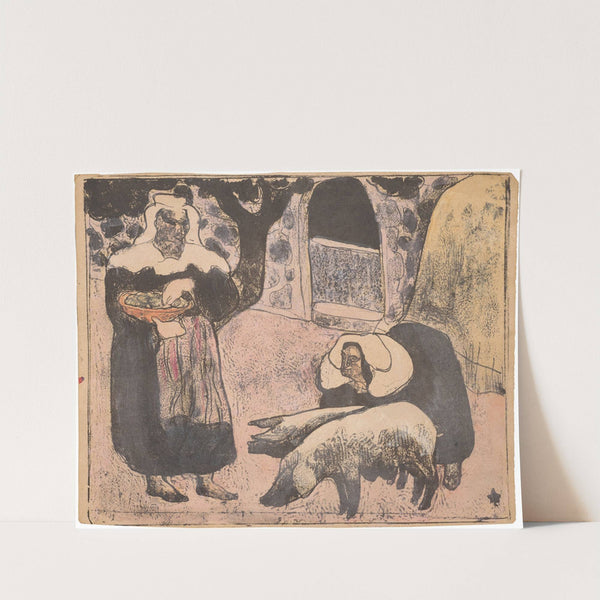 Bretonne nourissant les cochons (1889) by Emile Bernard