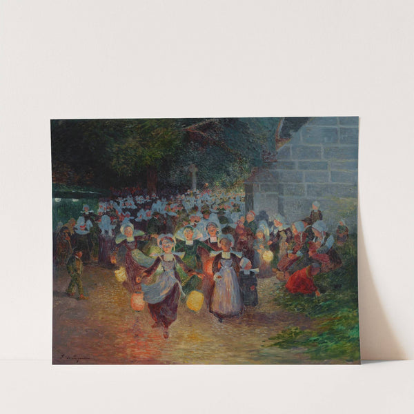 Bretonnes aux lampions à Notre-Dame-de-Trémalo (Pont-Aven) by Ferdinand du Puigaudeau