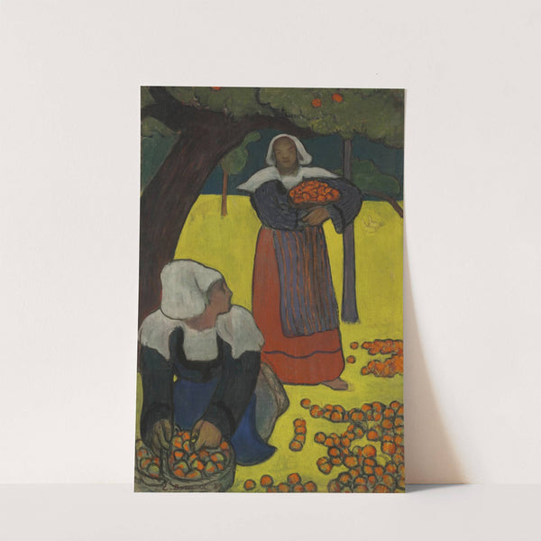 Bretonnes ramassant des pommes (1889) by Emile Bernard