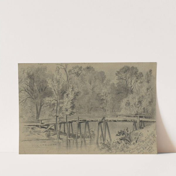 Bridge across the Matapony River near Bowling Green, Va. by Edwin Forbes