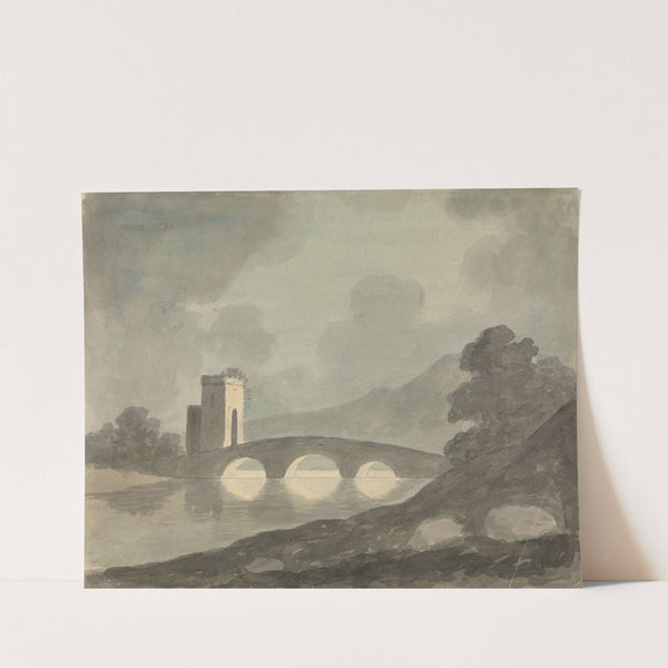 Bridge and Tower by Edward Francis Burney