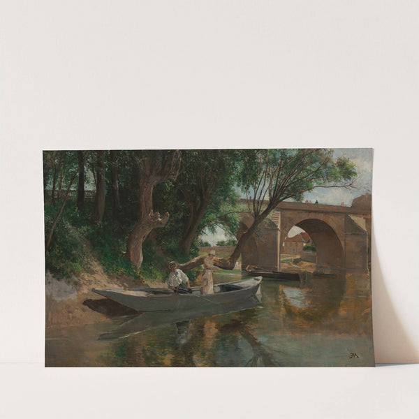 Bridge at Poissy (Pêcheurs à ligne) (1881) by Ernest Meissonier