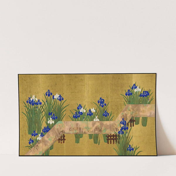 Bridge over Iris Pond by Suzuki Kiitsu