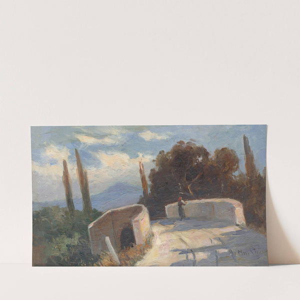 Bridge with Cypresses (1890–1900) by Felicián Moczik