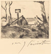 Bridge with Sign (Brücke mit Tafel) (1916)
