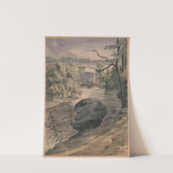Bridges over Wissahickon Creek near Schuylkill (1850-1860) by James Fuller Queen