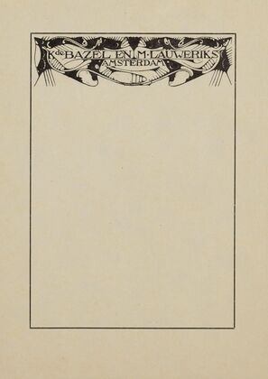 Briefhoofd; K. de Bazel en M. Lauweriks, Amsterdam (1925)