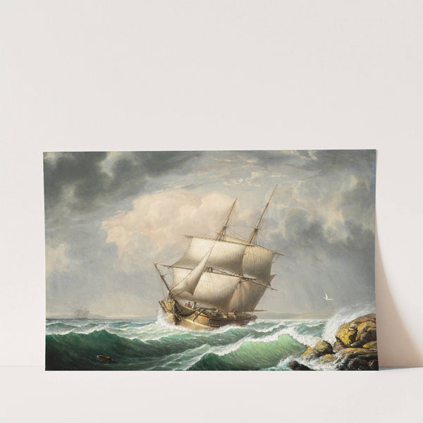 Brig Off the Maine Coast (1851) by Fitz Henry Lane