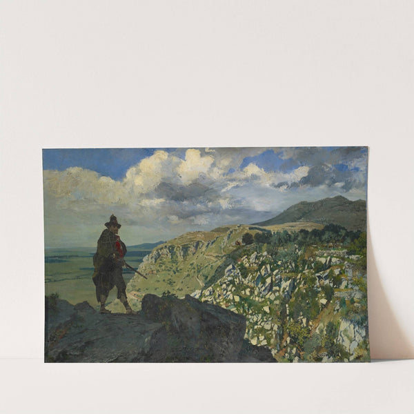 Brigand Standing Guard in the Mountains by Frank Buchser