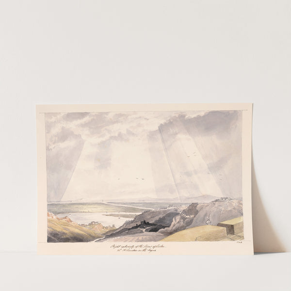 Bright extremity of the Lines of Lisbon at Alhandra on the Tagus by Charles Hamilton Smith