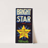 Bright Star Brand Fruit Label (1930-1950)