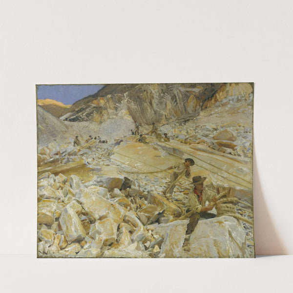 Bringing down marble from the quarries to Carrara (1911) by John Singer Sargent