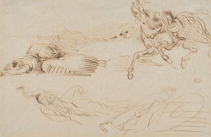 Fallen Warriors and a Runaway Horse (1862)