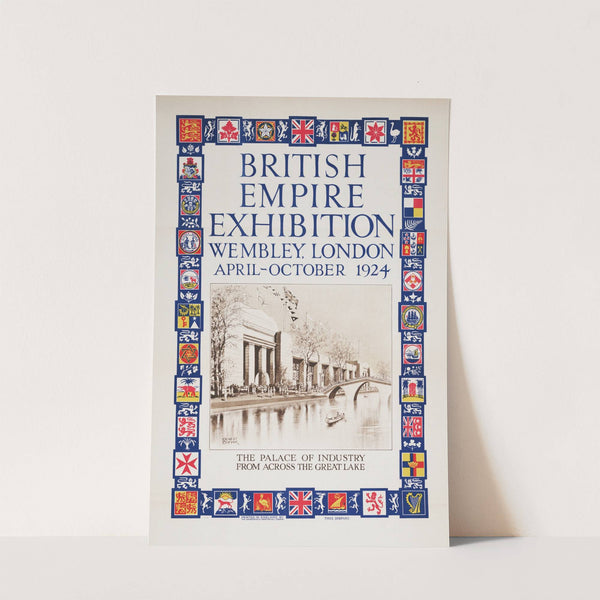British Empire Exhibition, Wembley, London, April-October 1924; The Palace of industry from across the great lake by Ernest Coffin