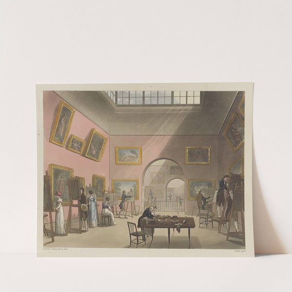 British Institution, (Pall Mall) (1808) by Thomas Rowlandson