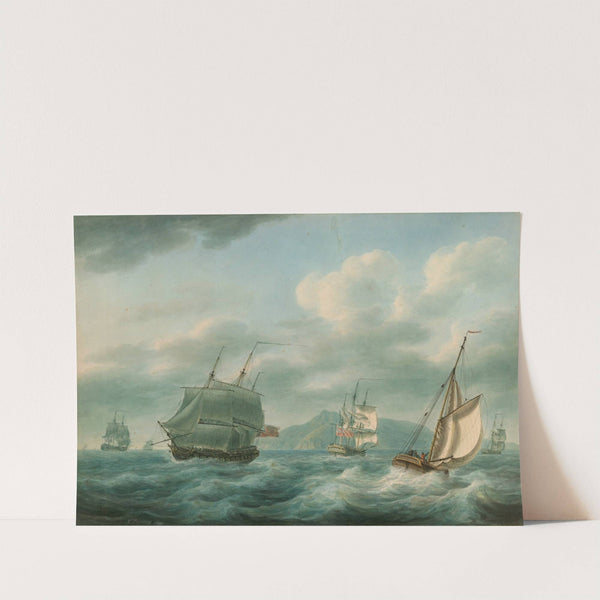 British Men-of-War in a Fresh Breeze by Nicholas Pocock