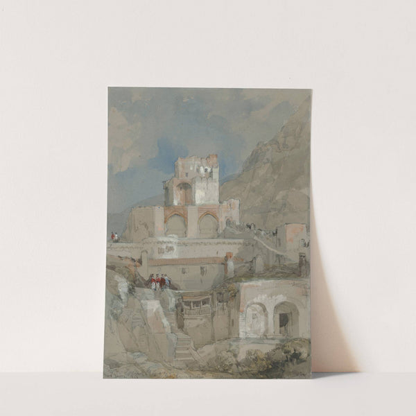 British soldiers before the tower of the old Moorish citadel in Gibraltar (1833) by David Roberts