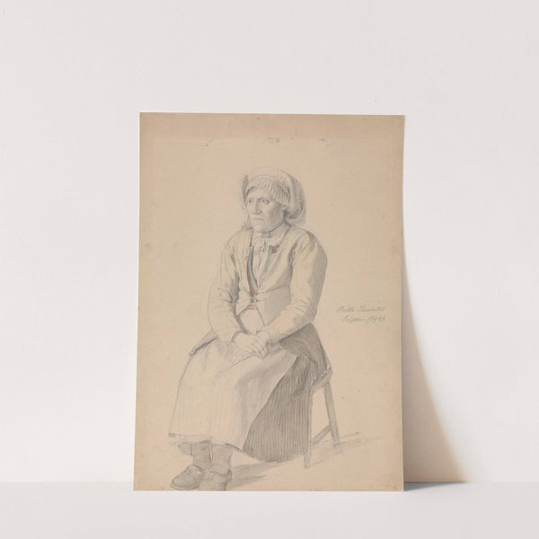 Britta Peersdotter Reisæter, Ullensvang (1843) by Adolph Tidemand