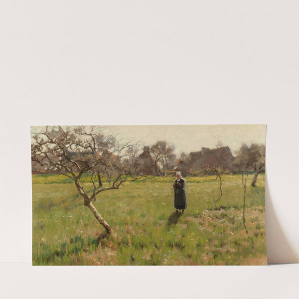 Brittany Field with Figure (1889) by Arthur Wesley Dow